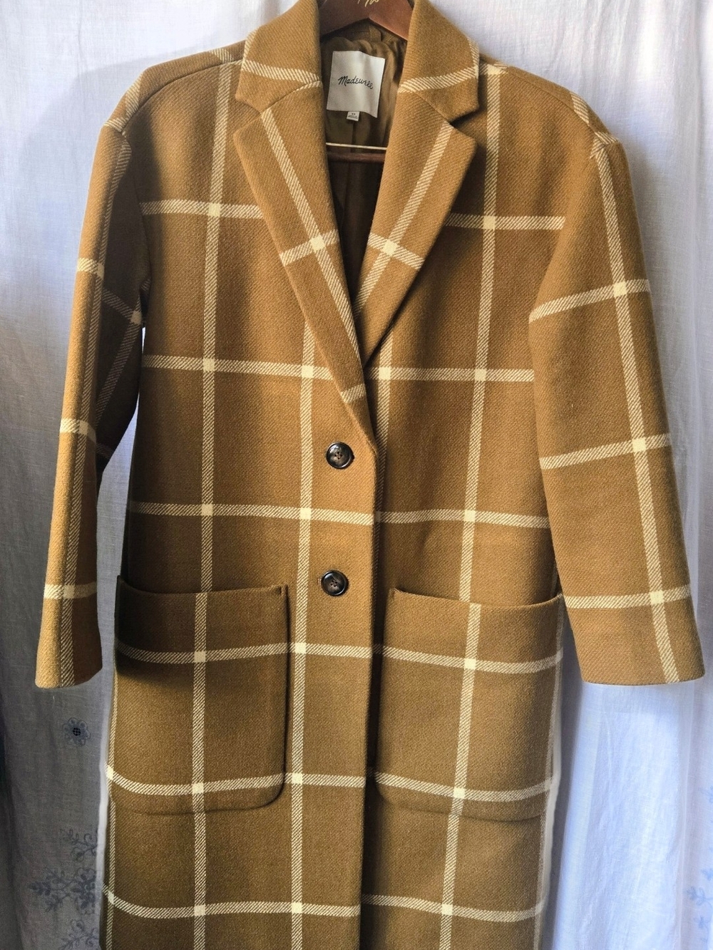 Madewell Windowpane Elmcourt Coat, XS